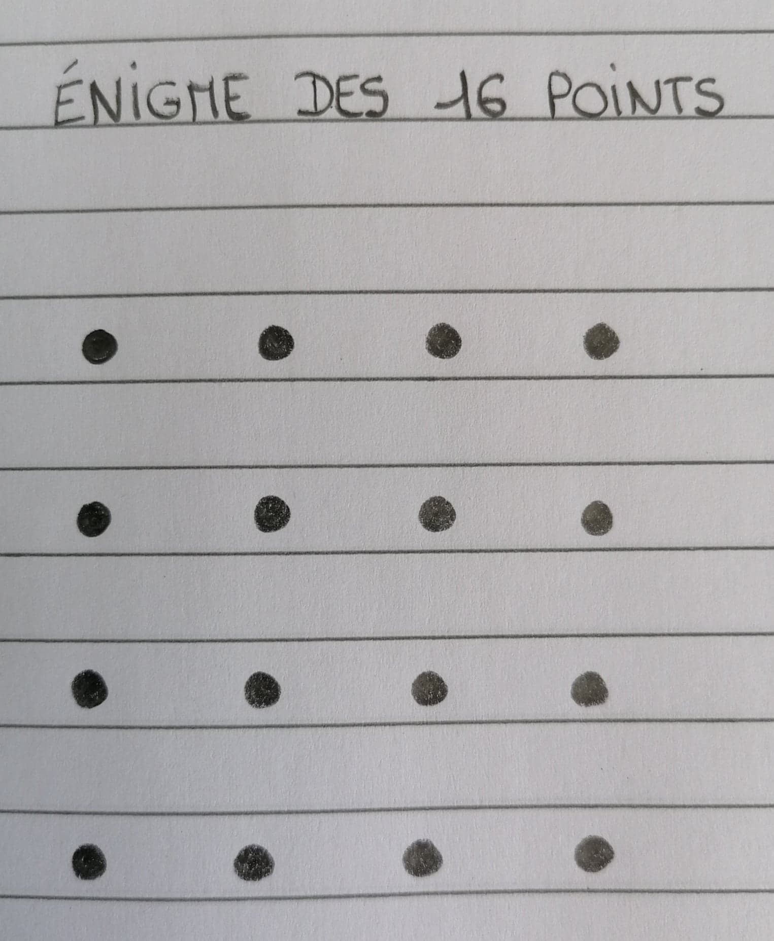Enigme Des 16 Points Le Coin Des Animateurs