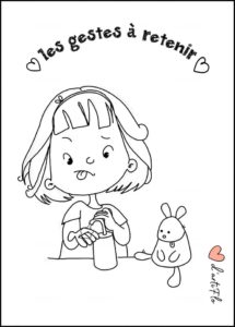 gestes barrières coloriage gratuit