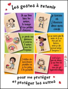 affiches sur les gestes barrières