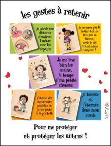 affiches sur les gestes barrières