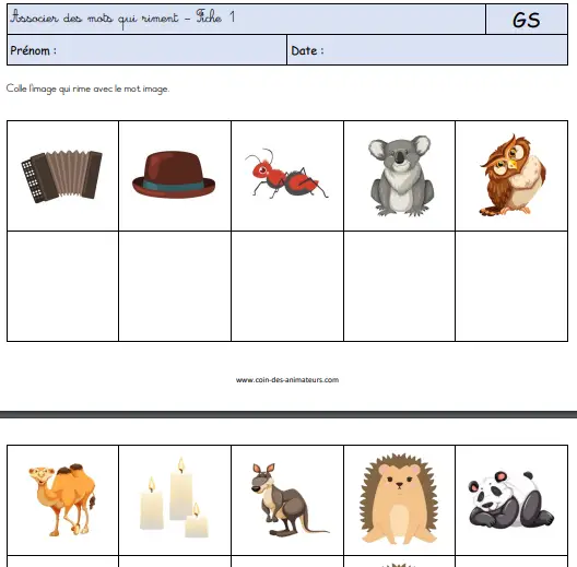 Associer Des Mots Qui Riment Gs
