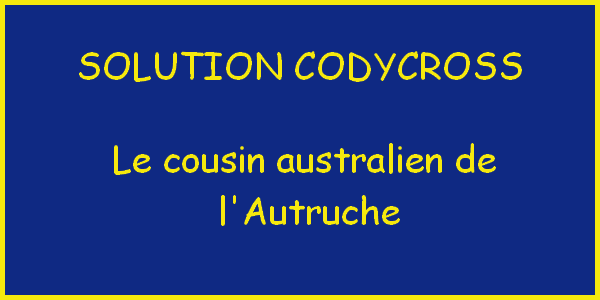 le cousin australien de l'autruche codycross