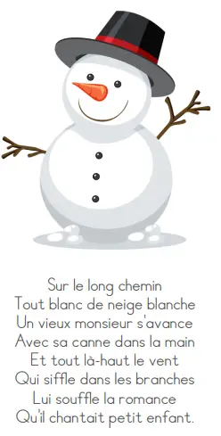 chanson hiver vive le vent