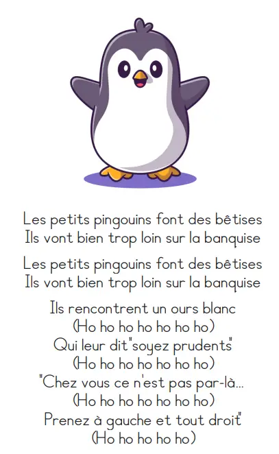 Chanson Pingouin Maternelle
