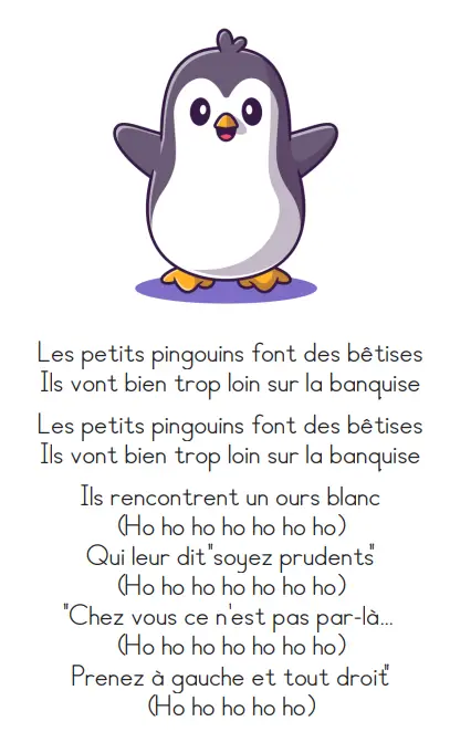 chanson pingouin maternelle