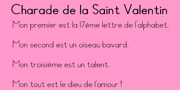 Charade Saint Valentin 2