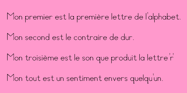 charade saint valentin