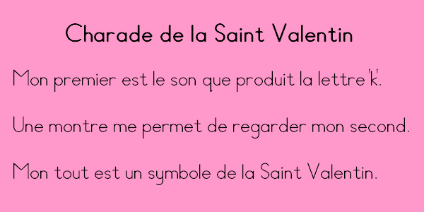 Charade St Valentin