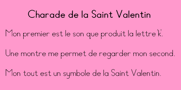 charade st valentin
