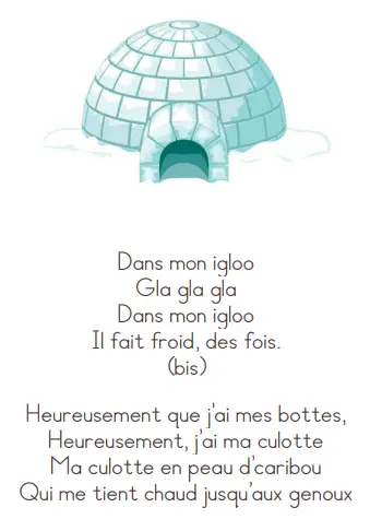 dans mon igloo Natalie Tual paroles