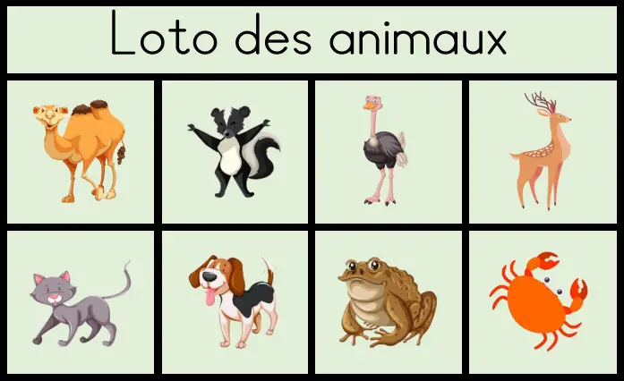 loto des animaux