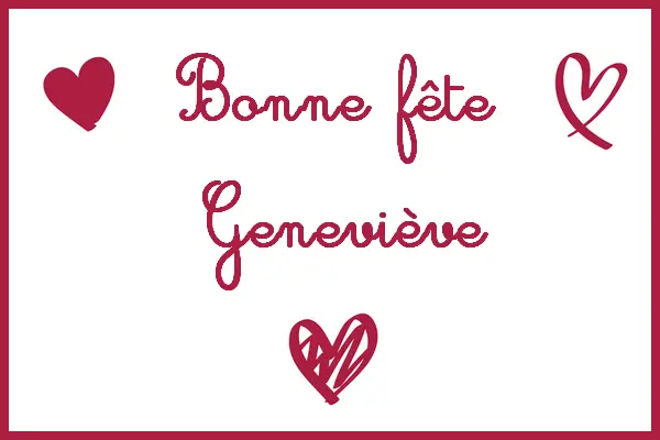 image bonne fête geneviève