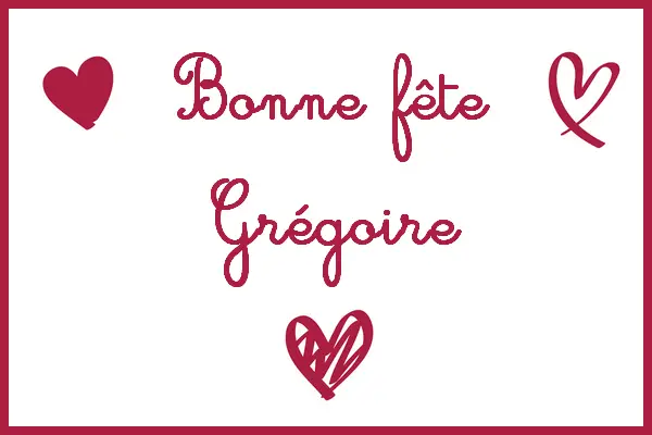 image bonne fête grégoire