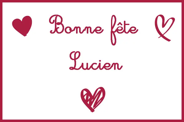 image bonne fête lucien