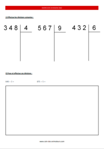 Division Cm2 Exercices 1