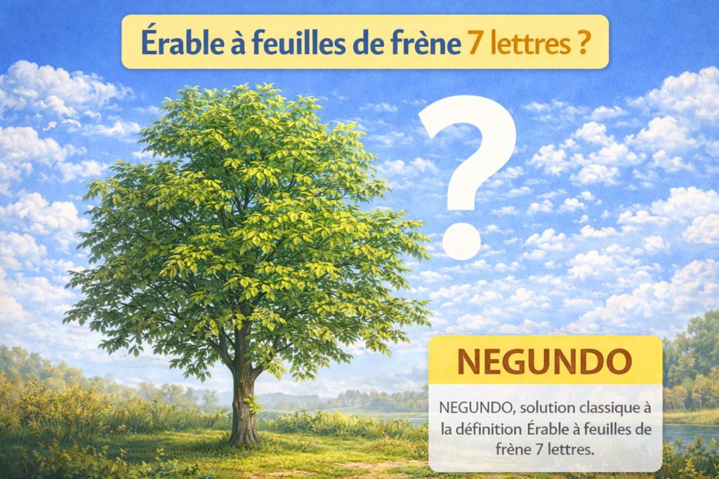 érable à feuilles de frène 7 lettres