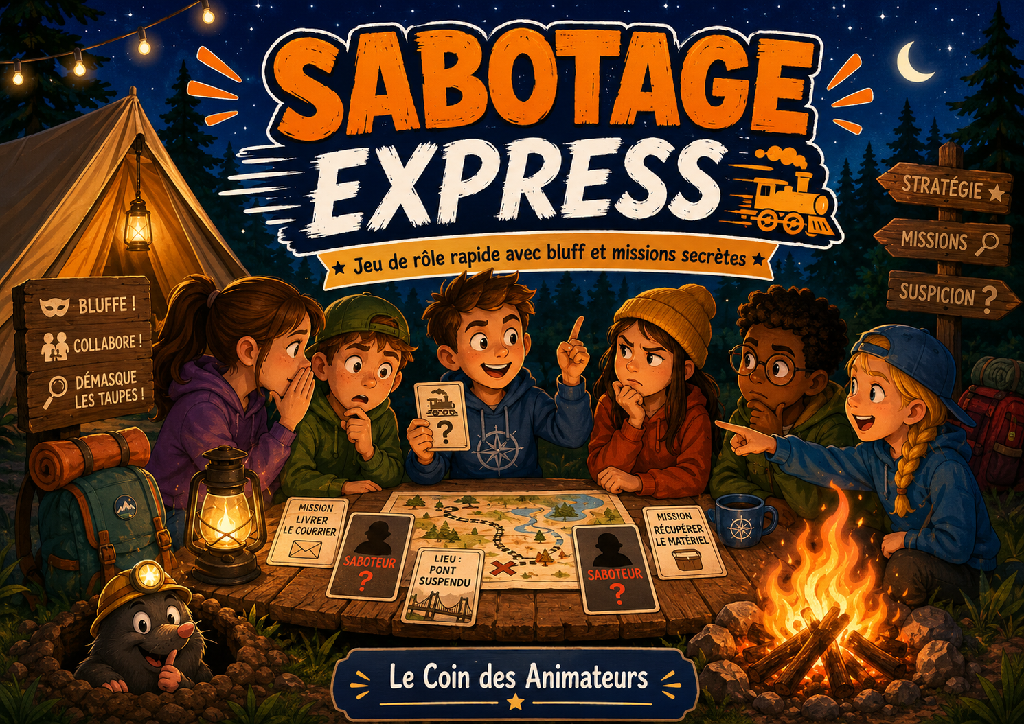 Sabotage Express : un jeu de rôle rapide avec bluff et missions secrètes