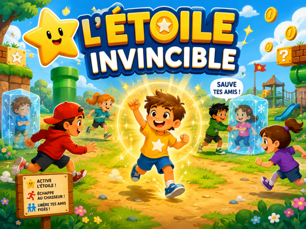 L’étoile invincible : petit jeu de poursuite inspiré de Mario