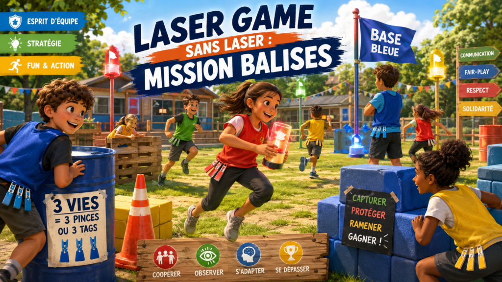 Laser game sans laser pour enfants : grand jeu sans matériel