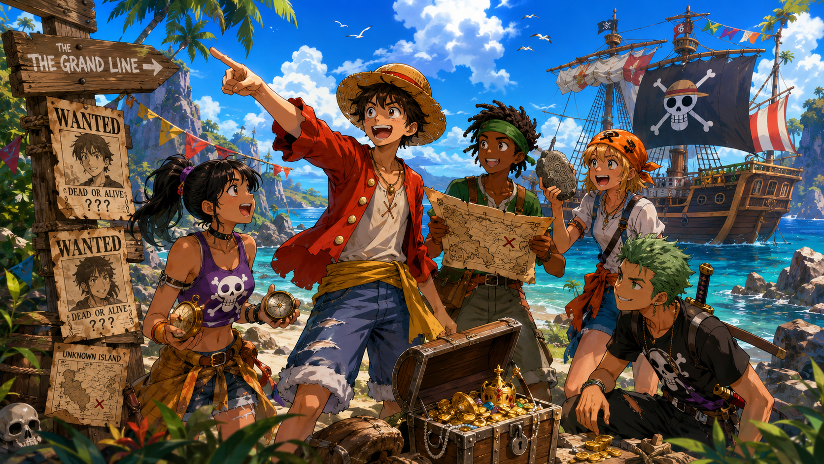 Grand jeu One Piece pour ados : La chasse au trésor de Grand Line