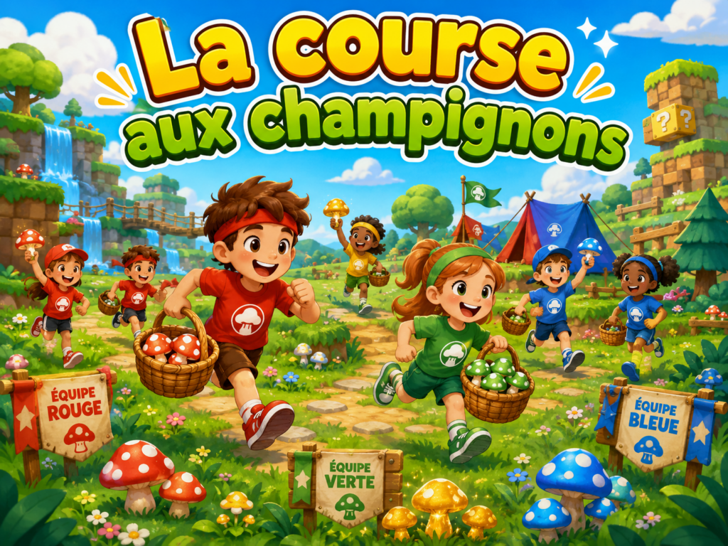 La course aux champignons : petit jeu inspiré de Mario