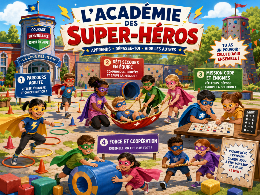 L’Académie des Super-Héros : grand jeu pour enfants