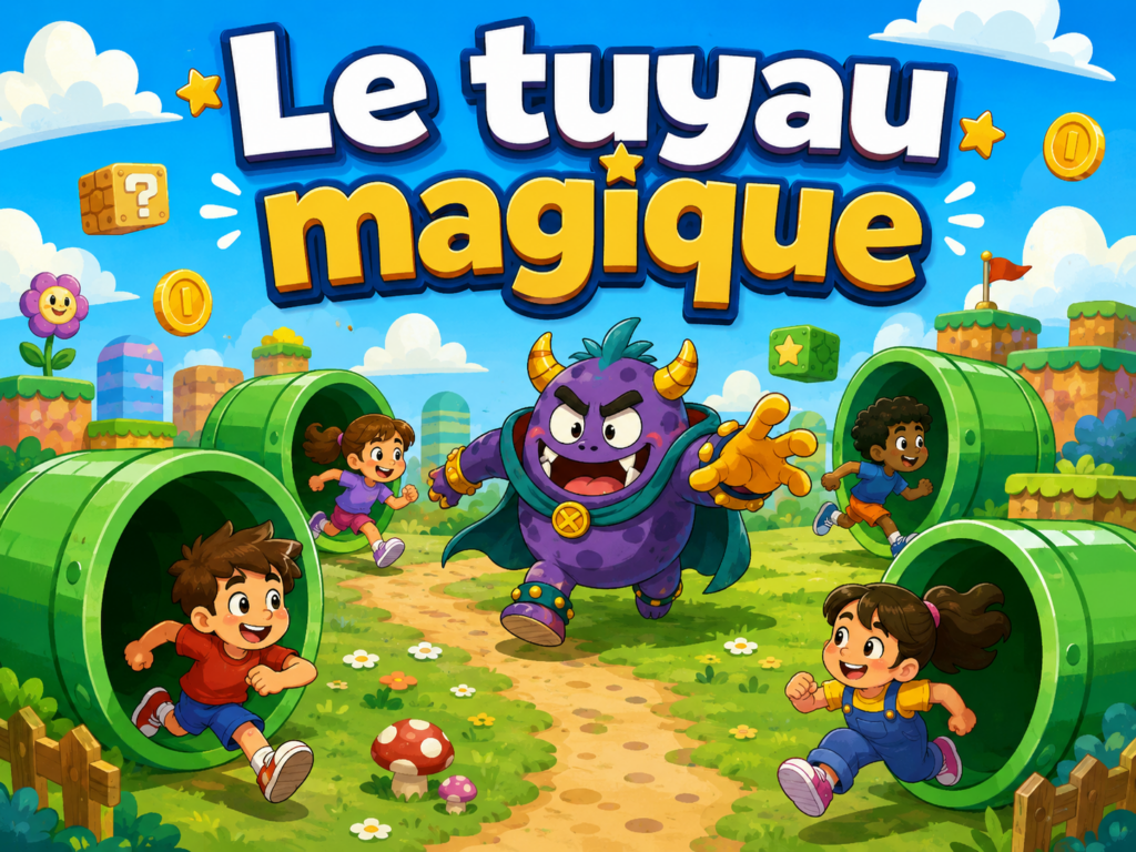 Le tuyau magique : petit jeu de poursuite inspiré de Mario