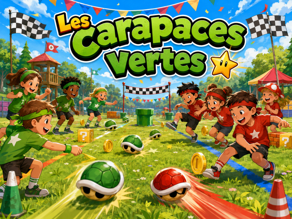 Les carapaces vertes : petit jeu d’opposition inspiré de Mario