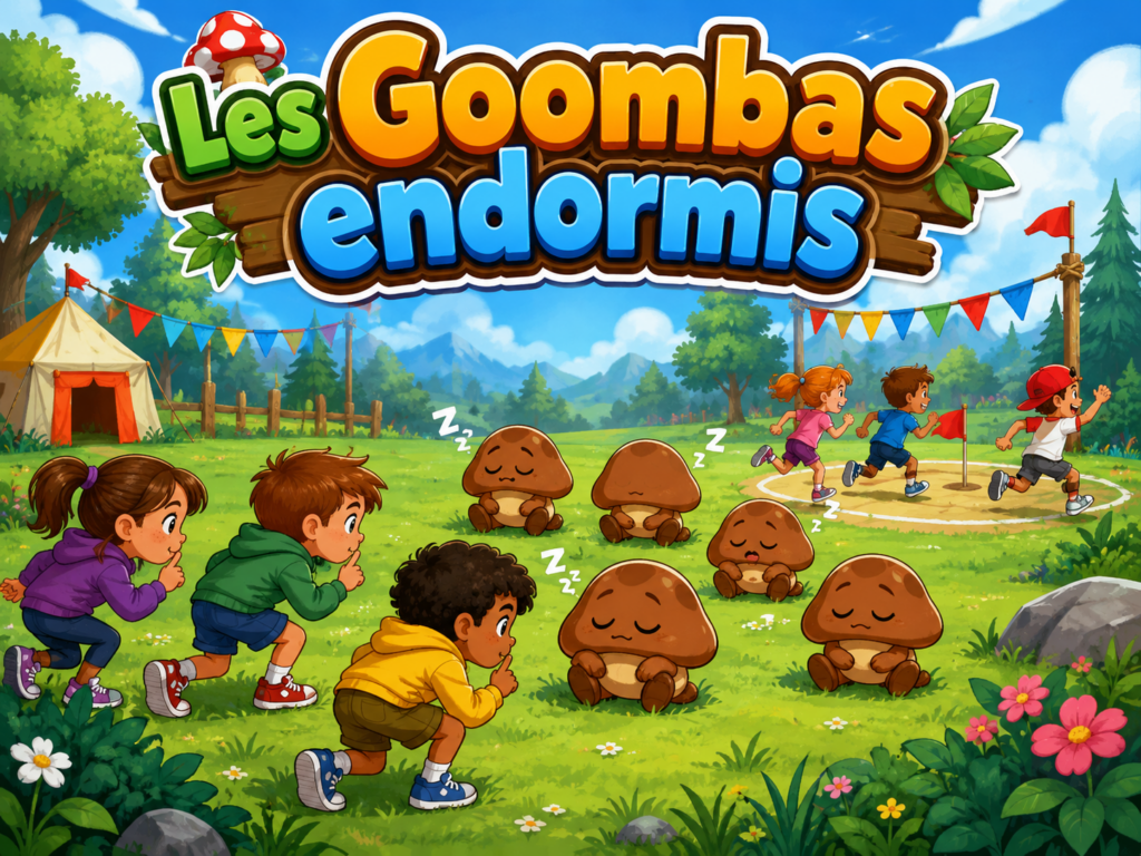 Les Goombas endormis : petit jeu de poursuite inspiré de Mario