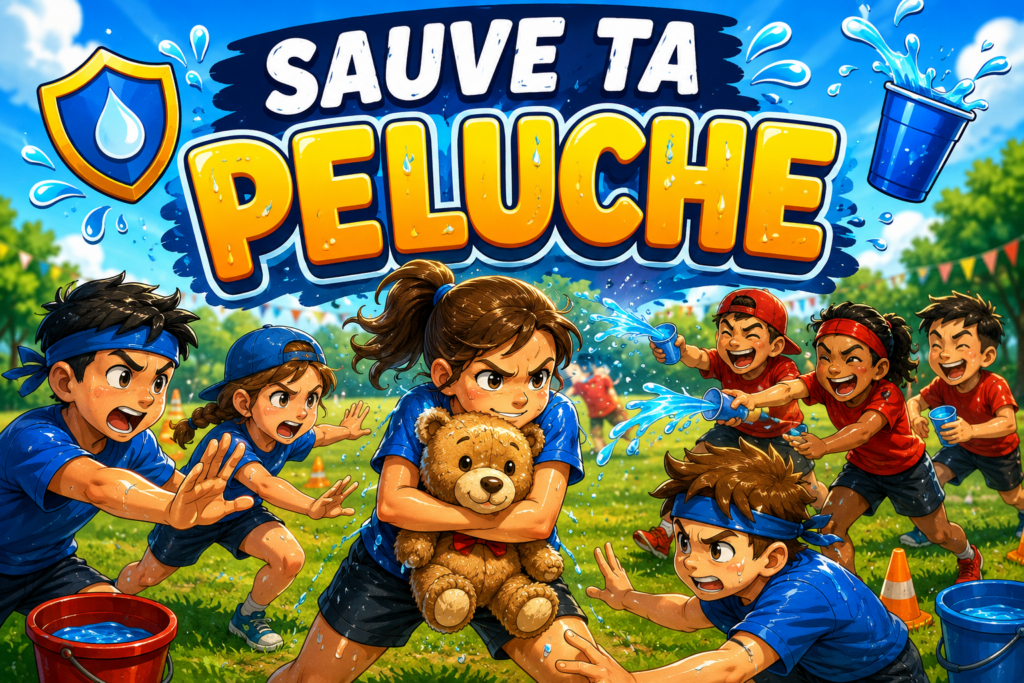 Sauve ta Peluche : un jeu d’eau coopératif pour enfants
