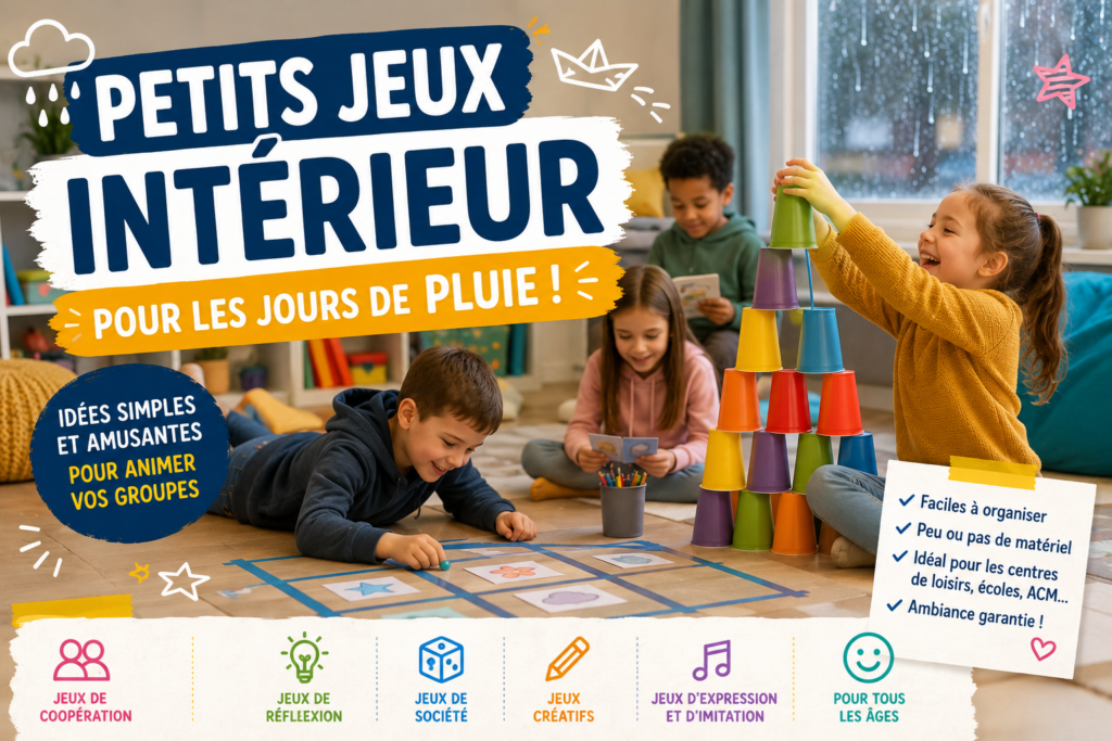 30 petits jeux d&rsquo;intérieur pour les jours de pluie